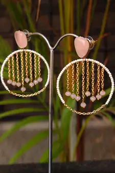 Swinging Lights Hoop Earrings