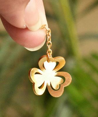 Floral Charm Drop Half Hoop Earring 6