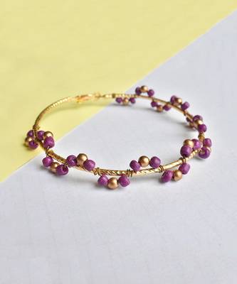 Purple Arch Hoops Earrings 5