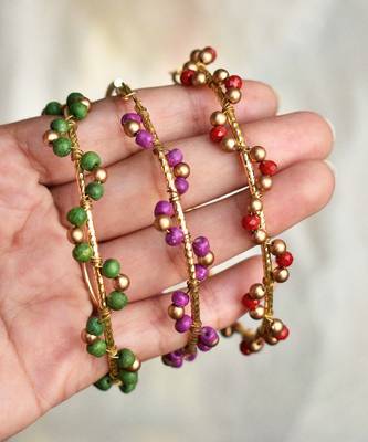 Red Arch Hoops Earrings 7