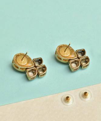 Grey Kundan Earrings  3