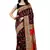 Black Kashmiri Pashmina Style Silk Blend Multipal Threads work Saree With Blouse