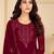 Maroon embroidered georgette salwar