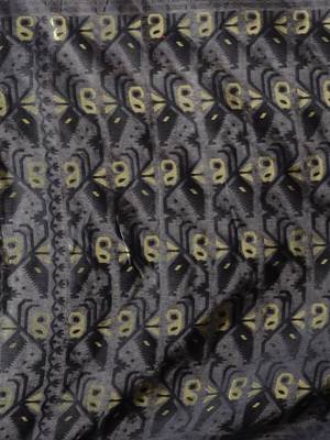 White And Black Silk Cotton Handwoven Jamdani Saree With Woven Designs And Patterns 5