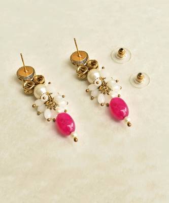 Red Stone Drop Earrings 3