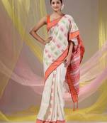 Off White Silk Matka Soft Saree With Nakshi Pallu