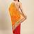 Red woven pure silk saree with blouse