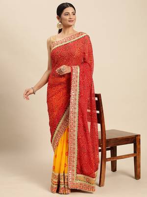 Yellow woven pure silk saree with blouse 1