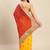 Yellow woven pure silk saree with blouse