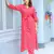  Digital Printed Ethnic Touch Pink Colour Muslin Fabric Classy Kurti
