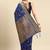Blue woven kanchipuram silk saree with blouse