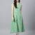 Girlish Green Colour Cotton Kurti With Floral Printed Texture