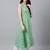 Girlish Green Colour Cotton Kurti With Floral Printed Texture