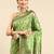 Light green woven kanchipuram silk saree with blouse