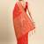 Orange woven kanchipuram silk saree with blouse