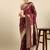 Maroon woven kanchipuram silk saree with blouse