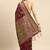 Maroon woven kanchipuram silk saree with blouse