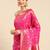 Rani pink woven kanchipuram silk saree with blouse