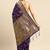 Violet woven kanchipuram silk saree with blouse