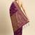 Wine woven kanchipuram silk saree with blouse