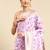 Purple woven kanchipuram silk saree with blouse
