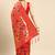 Red woven paithani silk saree with blouse