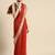 Red embroidered georgette saree with blouse