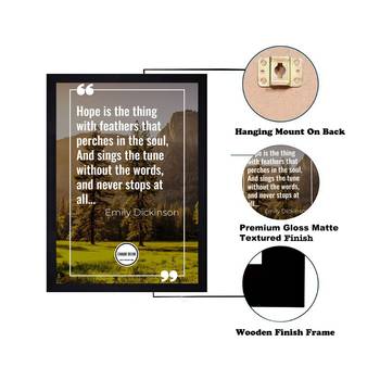 Chaque Decor Motivational Quote Texture Paper Framed Art Print for Living Room, Office, Library | 14X20 Inches 2