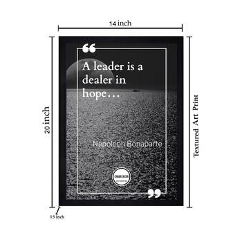 Chaque Decor Motivational Quote Texture Paper Framed Art Print for Living Room, Office, Library | 14X20 Inches 3