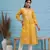 Hand Embroidered Mustard Cotton Lucknowi Chikankari Indian Women Kurta