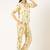 Cream printed satin kurtas-and-kurtis