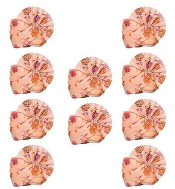 Zaridhar || Special Floral Pagdi/ Turban Wedding/function for Men & Women (Free Size) II Pack of 10 || Orange 1