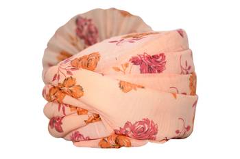 Zaridhar || Special Floral Pagdi/ Turban Wedding/function for Men & Women (Free Size) II Pack of 10 || Orange 4