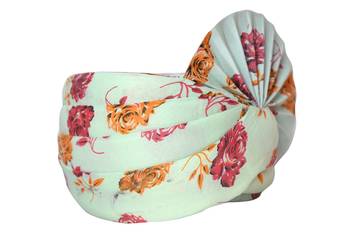 Zaridhar || Special Floral Pagdi/ Turban Wedding/function for Men & Women (Free Size) II Pack of 10 || Green 3