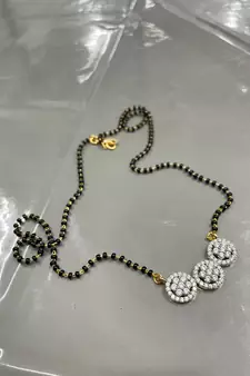 Yellow diamond mangalsutra