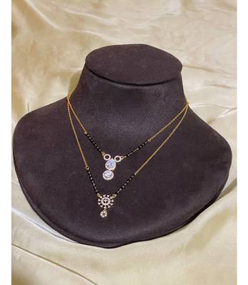 Yellow diamond mangalsutra 1