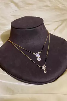 Yellow diamond mangalsutra