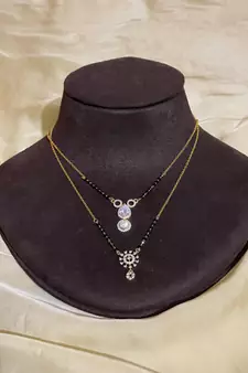 Yellow diamond mangalsutra