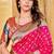 Peach woven pure paithani silk saree with blouse