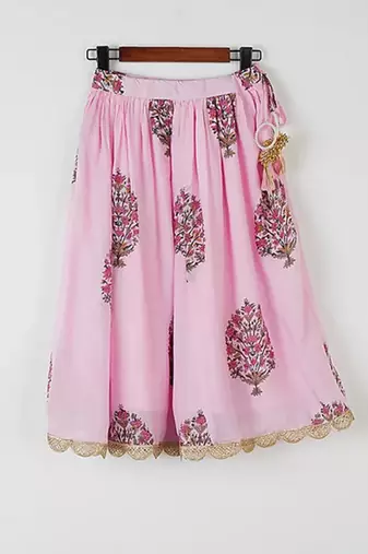 Pink One Shoulder Lehenga Set