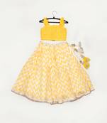 yellow Chavron Lehenga Set