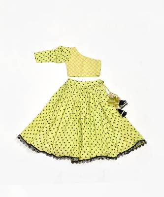 Neon One Shoulder Lehenga set 1