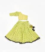 Neon One Shoulder Lehenga set