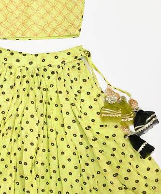 Neon One Shoulder Lehenga set 2