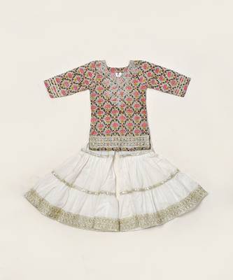 Grey Printed Cotton Sharara Set 5