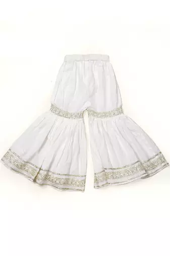 Blue Printed Cotton Sharara Set