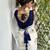 Navy Blue Georgette Party Wear Chikankari Blouse