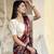White Cotton Party Wear Lakhnawi Blouse