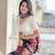 White Cotton Party Wear Lakhnawi Blouse