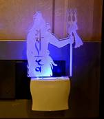 3D Illusion Mahadev Shadow With Trident LED Plug & Play Wall Lamp